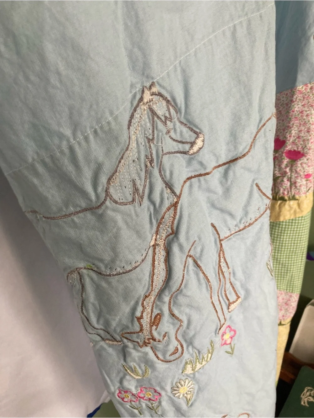 Kids Company Store Girls Embroidered Horse Shower Curtain 72x72 cotton
